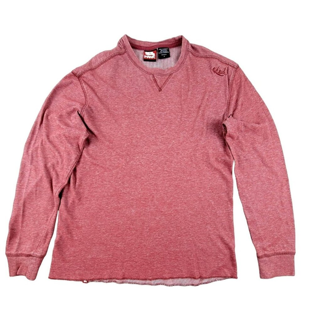 Tony Hawk Mens Heather Red T-Shirt Long Sleeve Size Small  JH1261